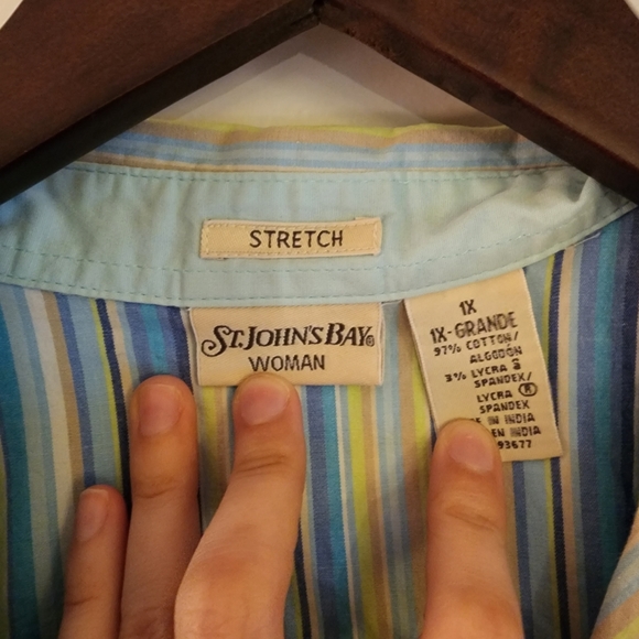 Cotton y2k Vintage blouse striped - Picture 2 of 5